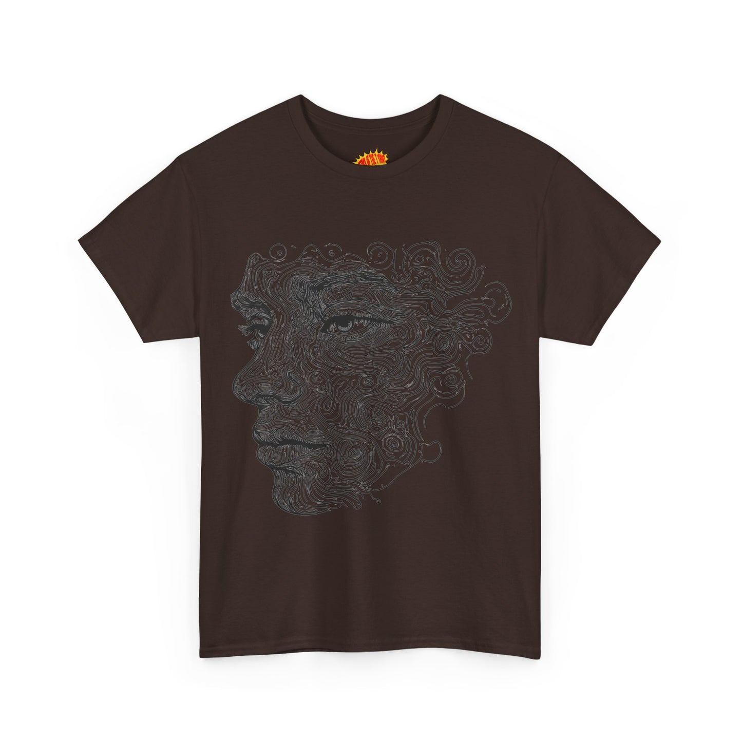Human Face Silhouette Line Drawing Graphic Art Tee Shirt *Multiple Colors*