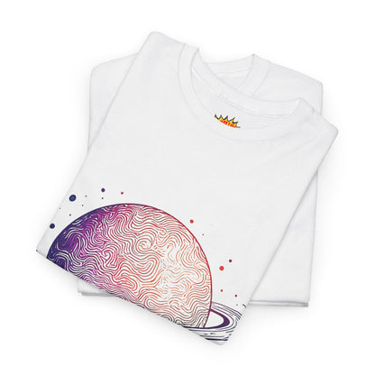 Space Art Ringed Planet Graphic Tee Shirt