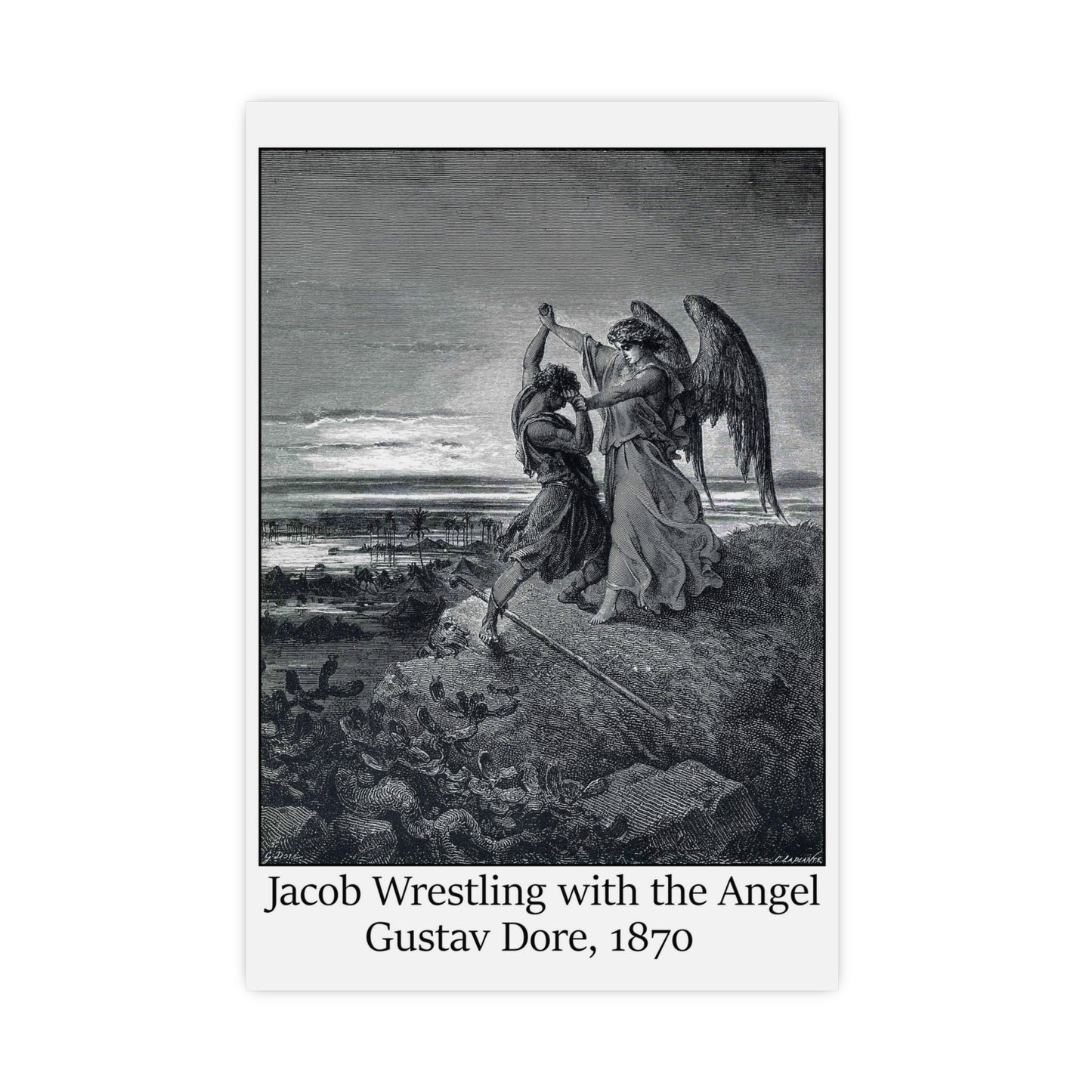 Jacob Wrestling with the Angel - Gustav Dore, 1870