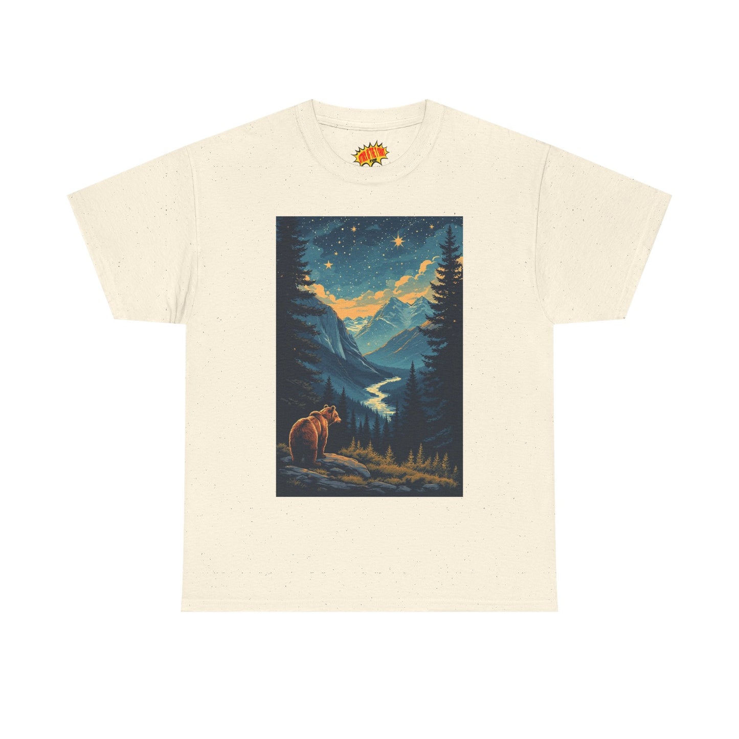 Grizzly Bear Mountain Valley Scene T-Shirt *Multiple Colors*