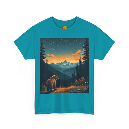Mountain Bear Sunrise Scene T-Shirt
