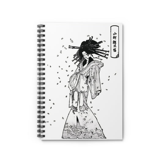 Spirit of the Komachi Cherry Tree - Tsukioka Yoshitoshi Spiral Notebook