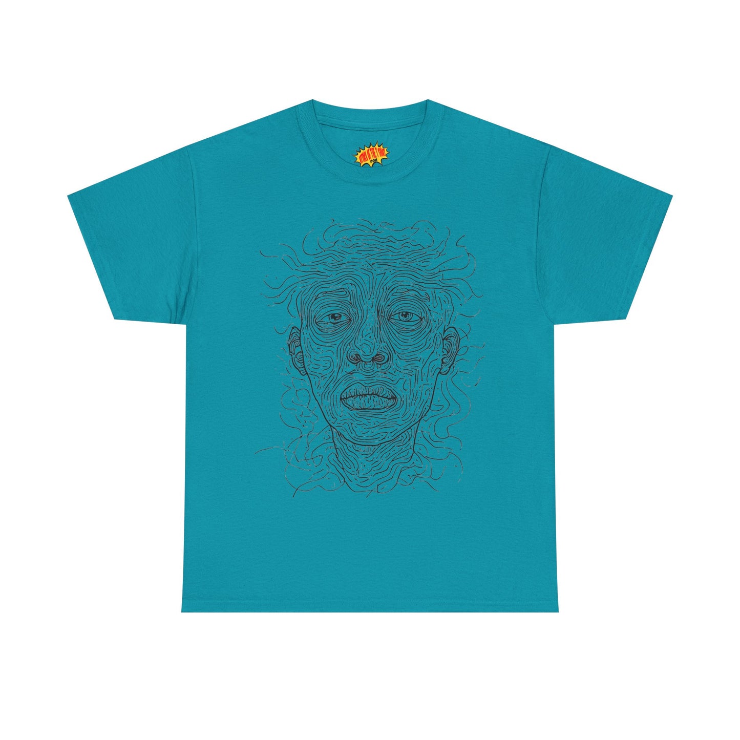 Graphic Line Art Portrait Tee Shirt *Multiple Colors*