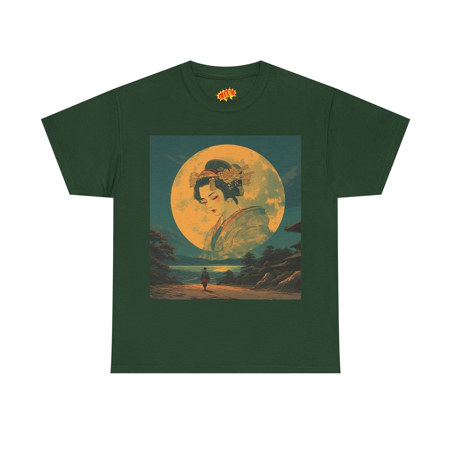 Japanese Geisha Full Moon T-Shirt *Multiple Colors*