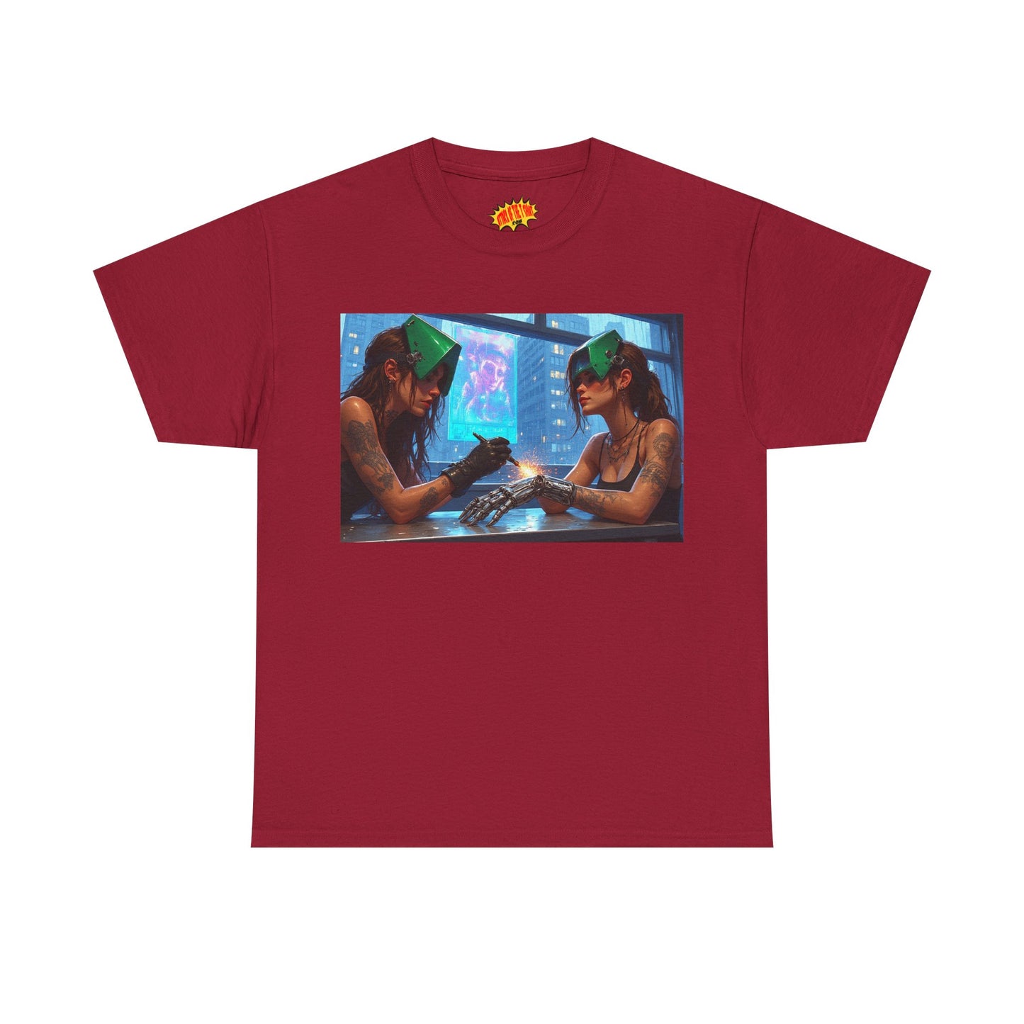 Cyberpunk Robot Hand Repair Scene T-Shirt *Multiple Colors*