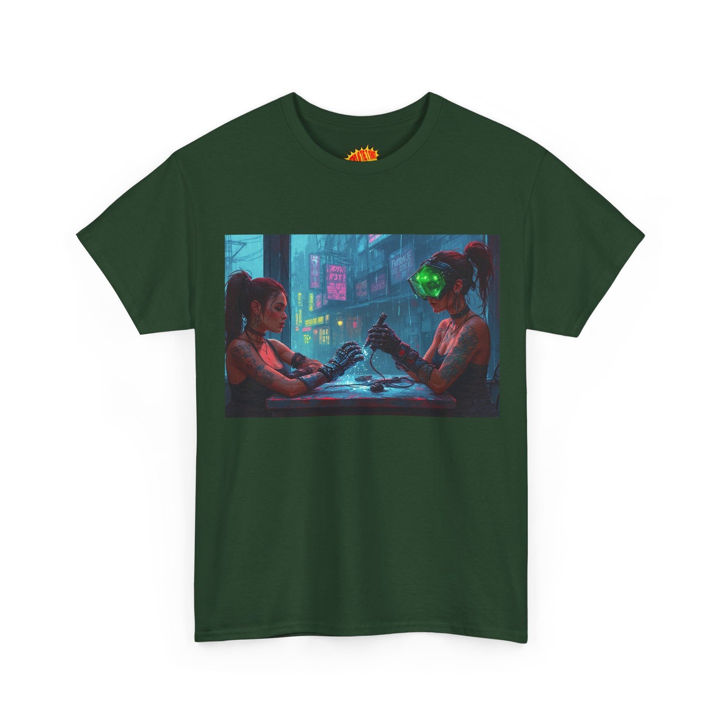 Cyberpunk Nail Salon Scene T-Shirt *Multiple Colors*