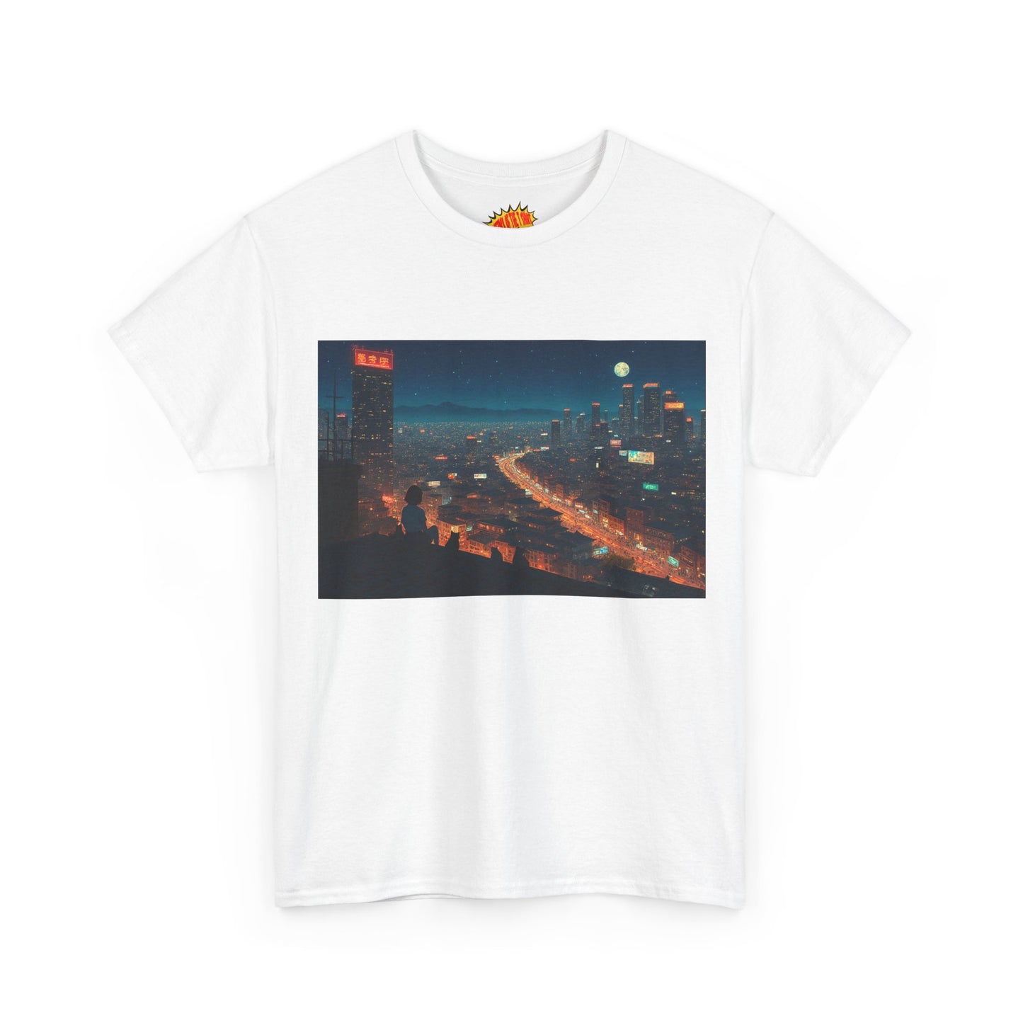 Anime Night Cityscape w/Cats T-Shirt *Multiple Colors*