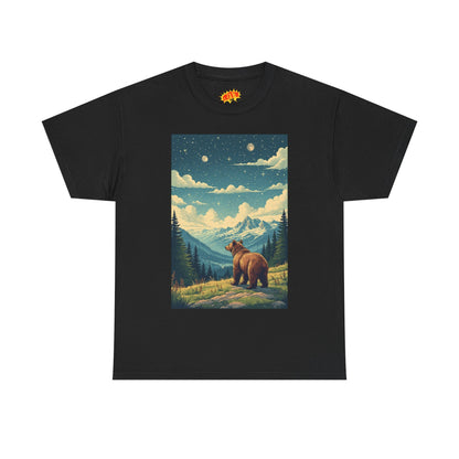 Mountain Bear Double Moon Scene T-Shirt