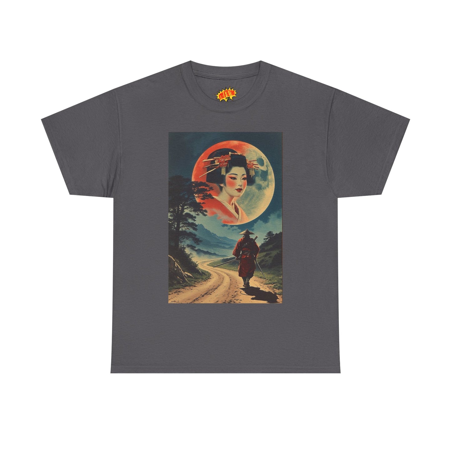 Walking Samurai w/Full Moon Woman T-Shirt *Multiple Colors*