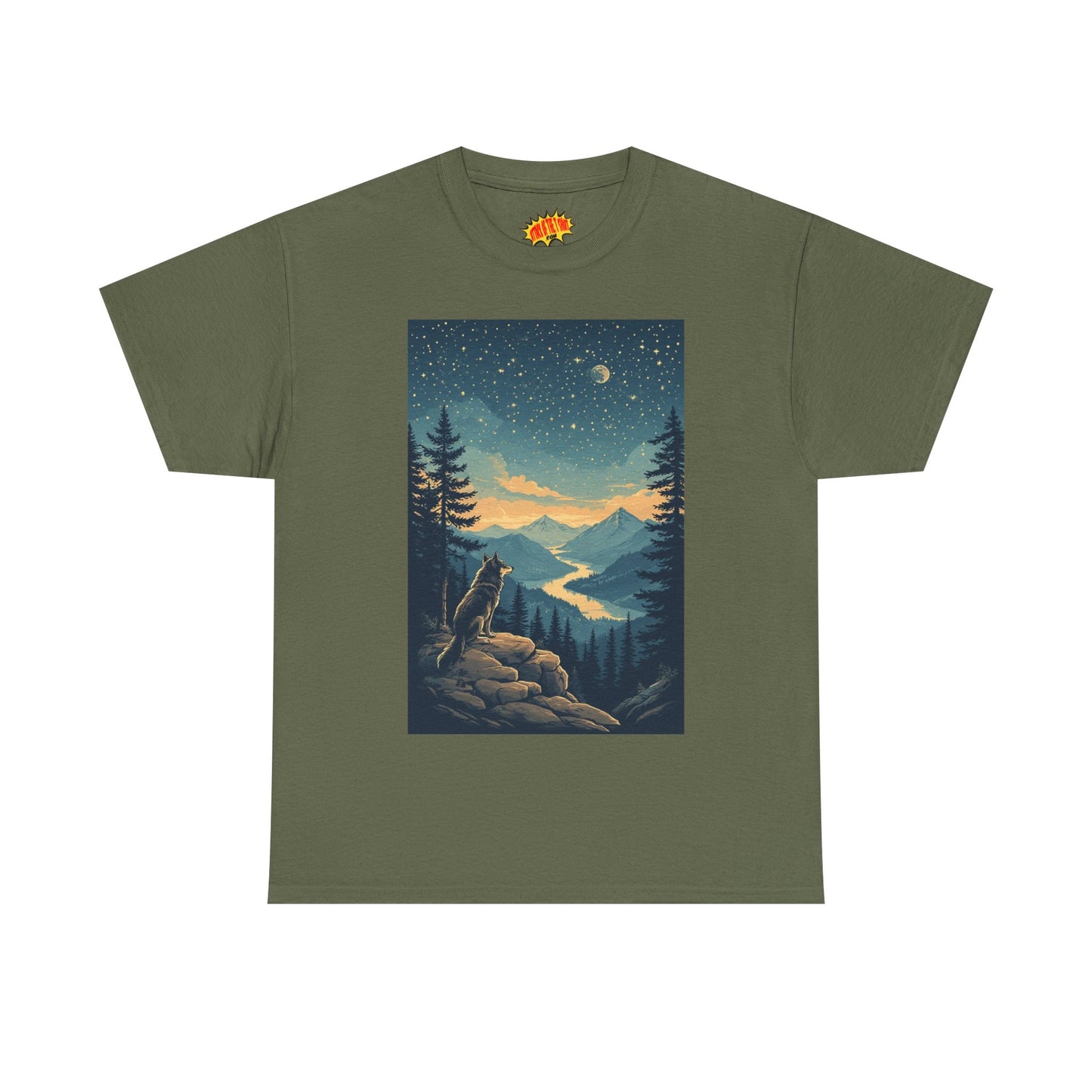Mountain Wolf Starry Night T-Shirt *Multiple Colors*