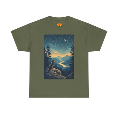 Mountain Wolf Starry Night T-Shirt