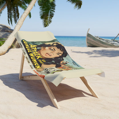 Attack of the Jungle Women Beach Towel | Retro Movie Poster Beach Towel