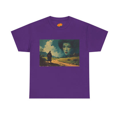Walking Samurai w/Sky Geisha Woman T-Shirt