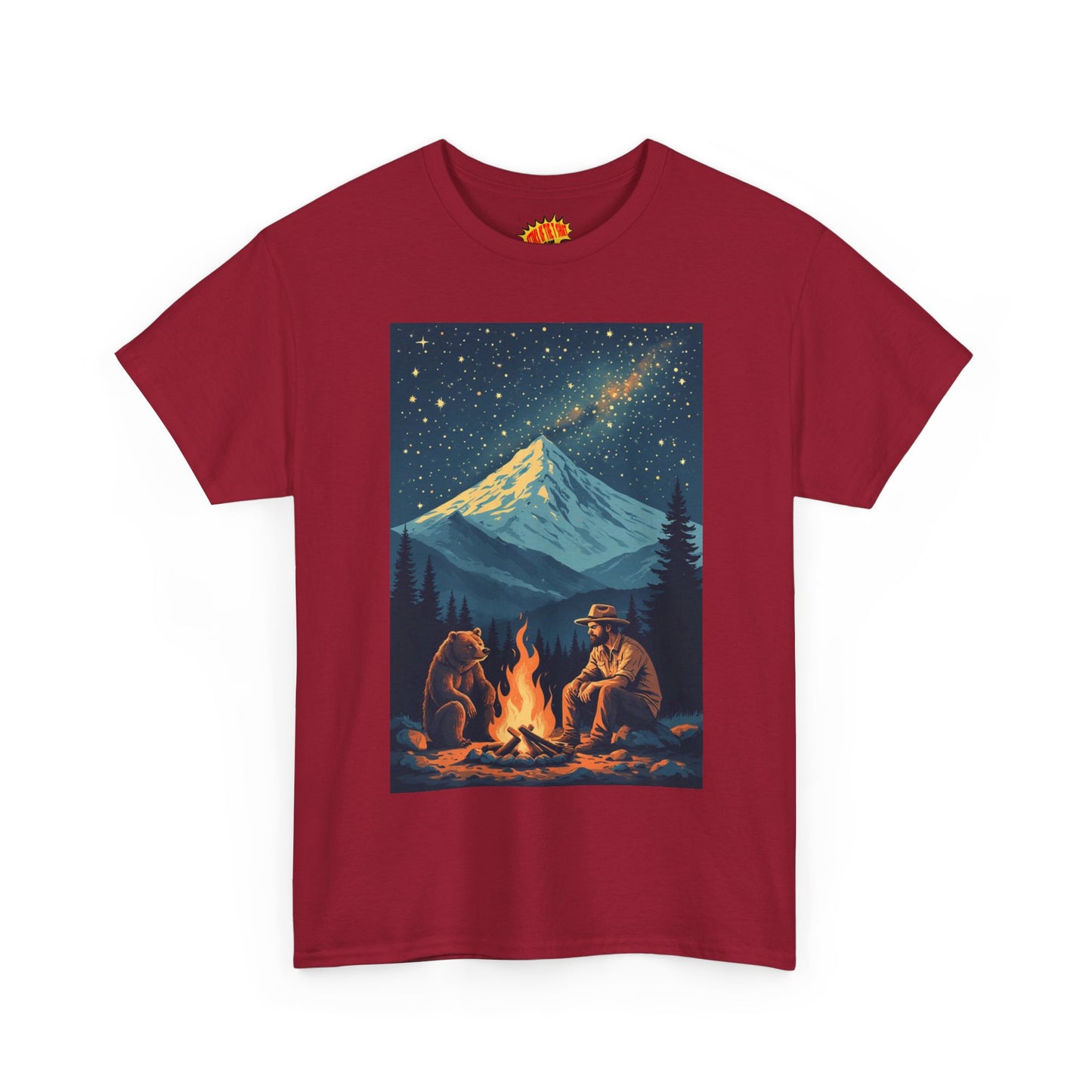 Mountain Man w/Bear Campfire T-Shirt *Multiple Colors*