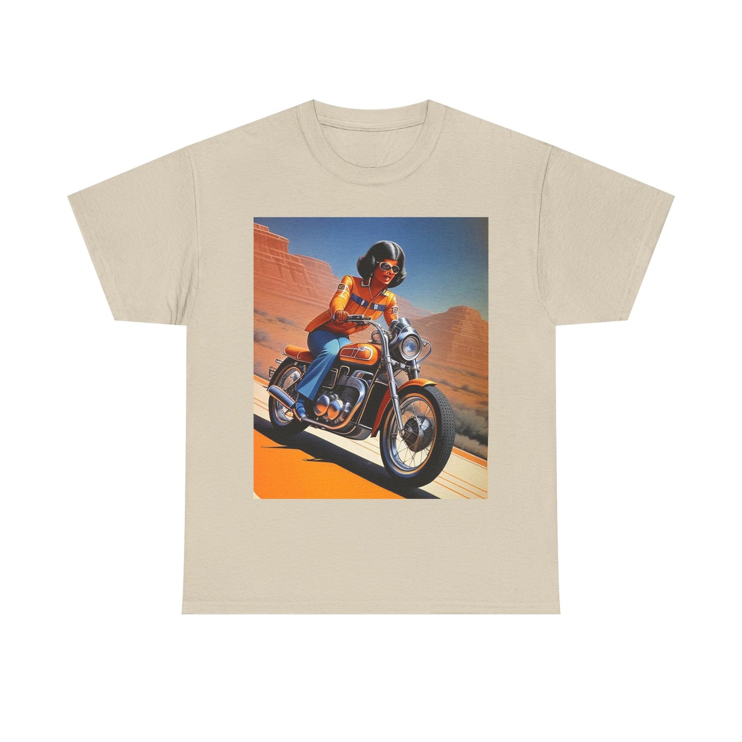 Retro Motorcycle Lady T-Shirt *Multiple Colors*