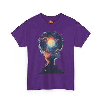 Abstract Galaxy Nebula Art w/Face Graphic Tee Shirt