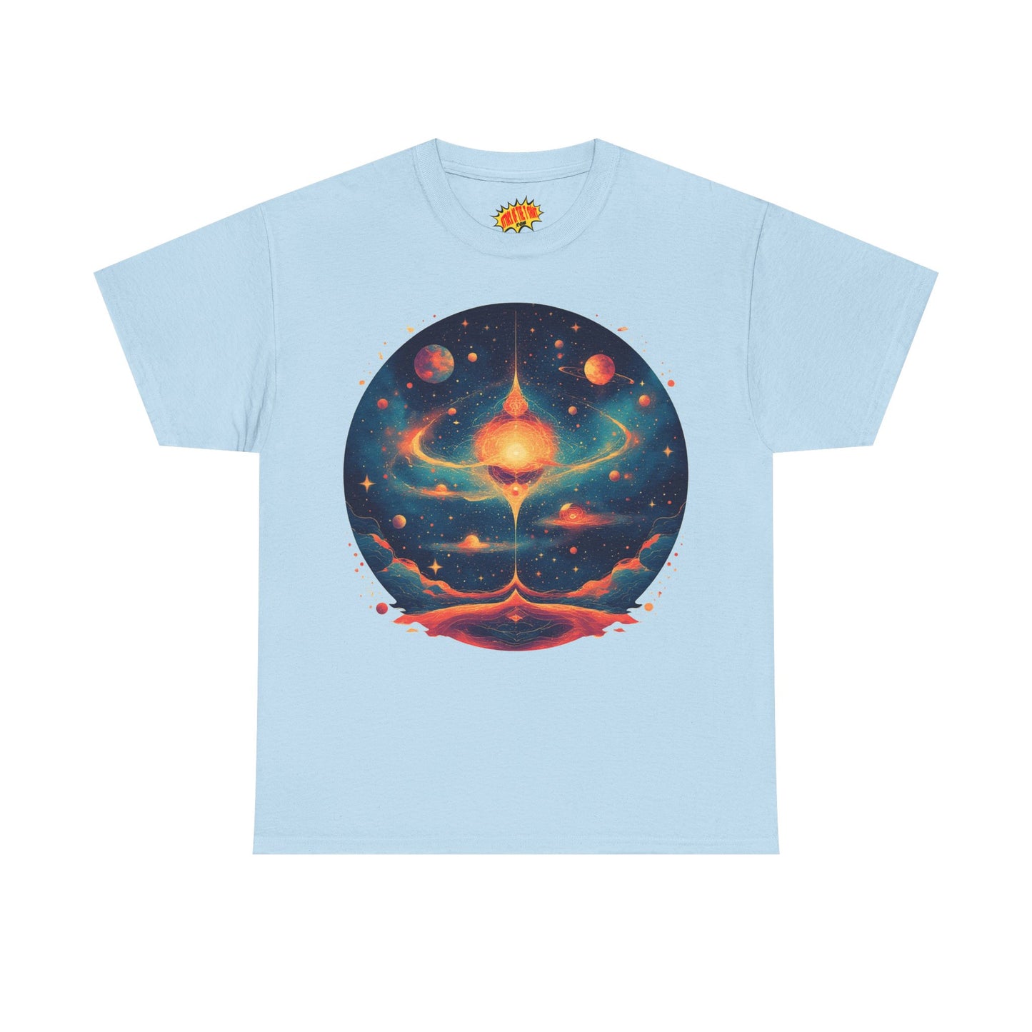 Round Galaxy w/Planets Graphic Tee Shirt *Multiple Colors*
