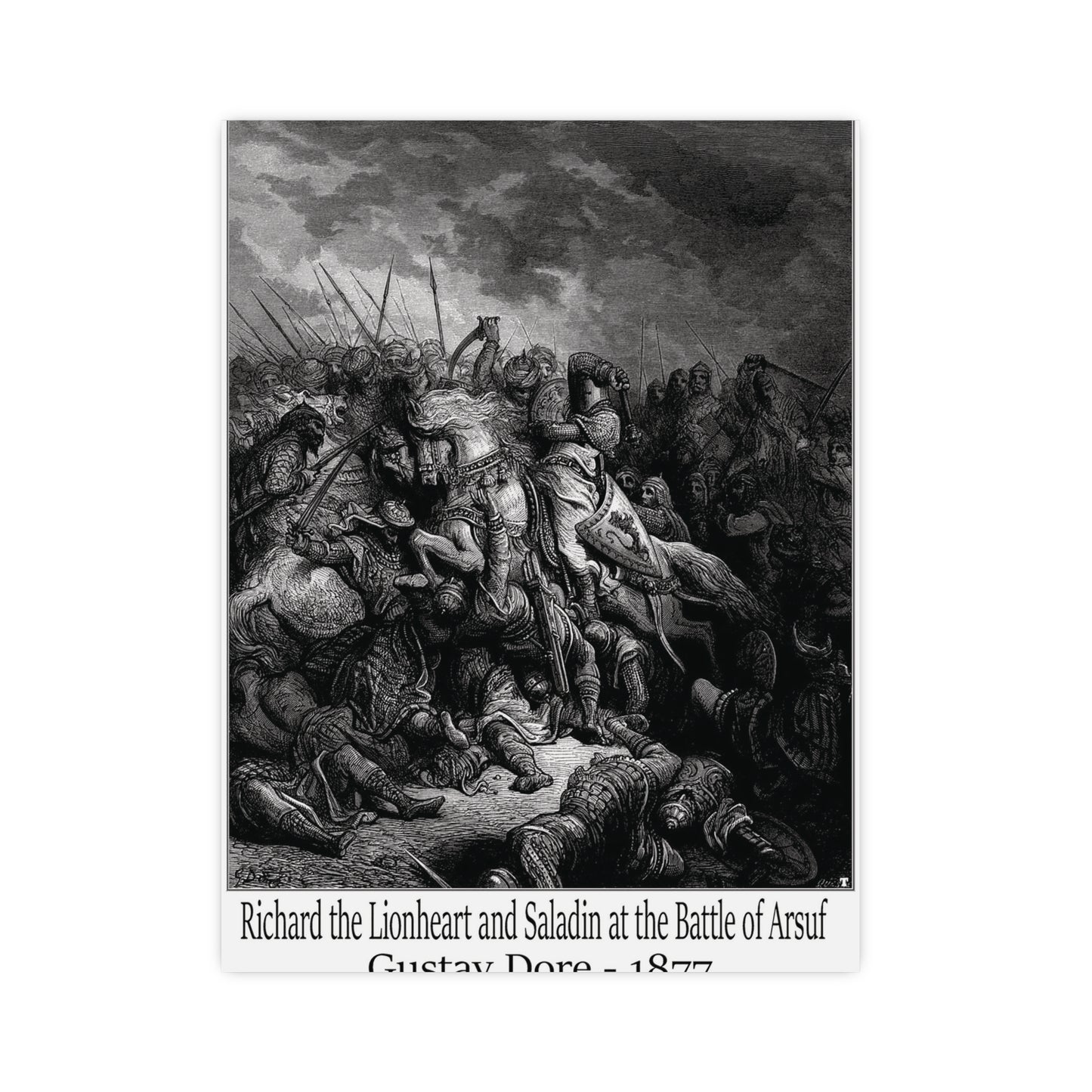 Richard the Lionheart and Saladin at the Battle of Arsuf - Gustav Dore, 1877
