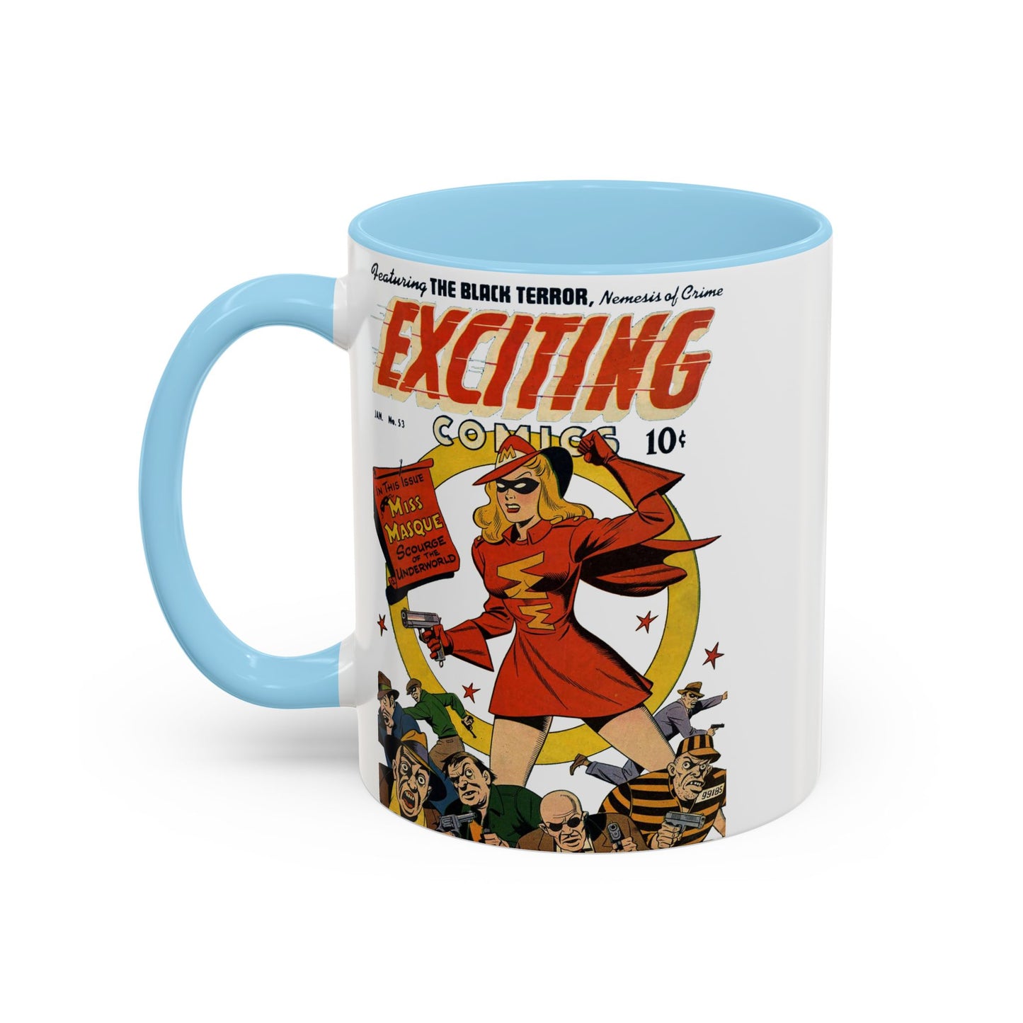 Exciting Comics #53 feat. Miss Masque Coffee Mug, - 11oz