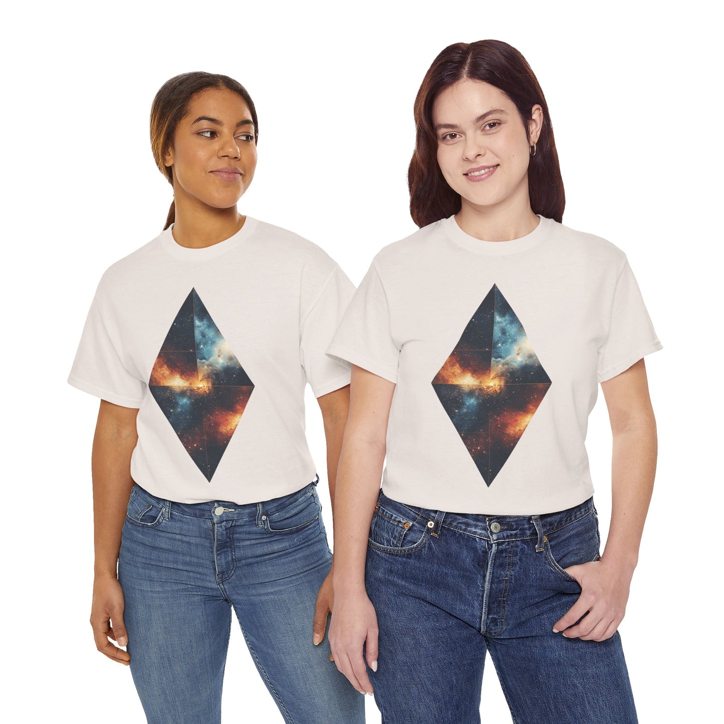 Diamond Shape Nebula Graphic Space Art Tee Shirt *Multiple Colors*