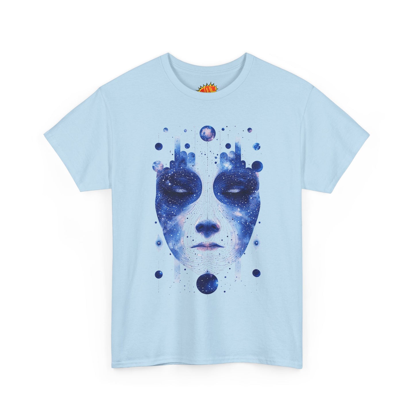 Cosmic Face Galaxy Graphic Space Art Tee Shirt *Multiple Colors*