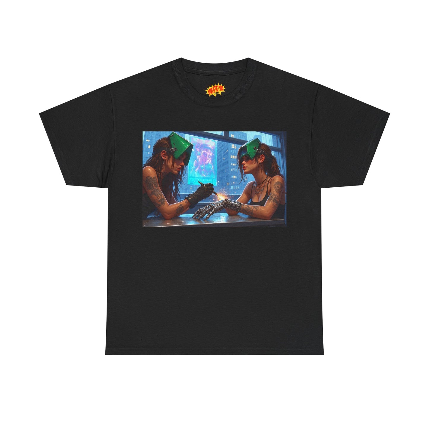 Cyberpunk Robot Hand Repair Scene T-Shirt *Multiple Colors*
