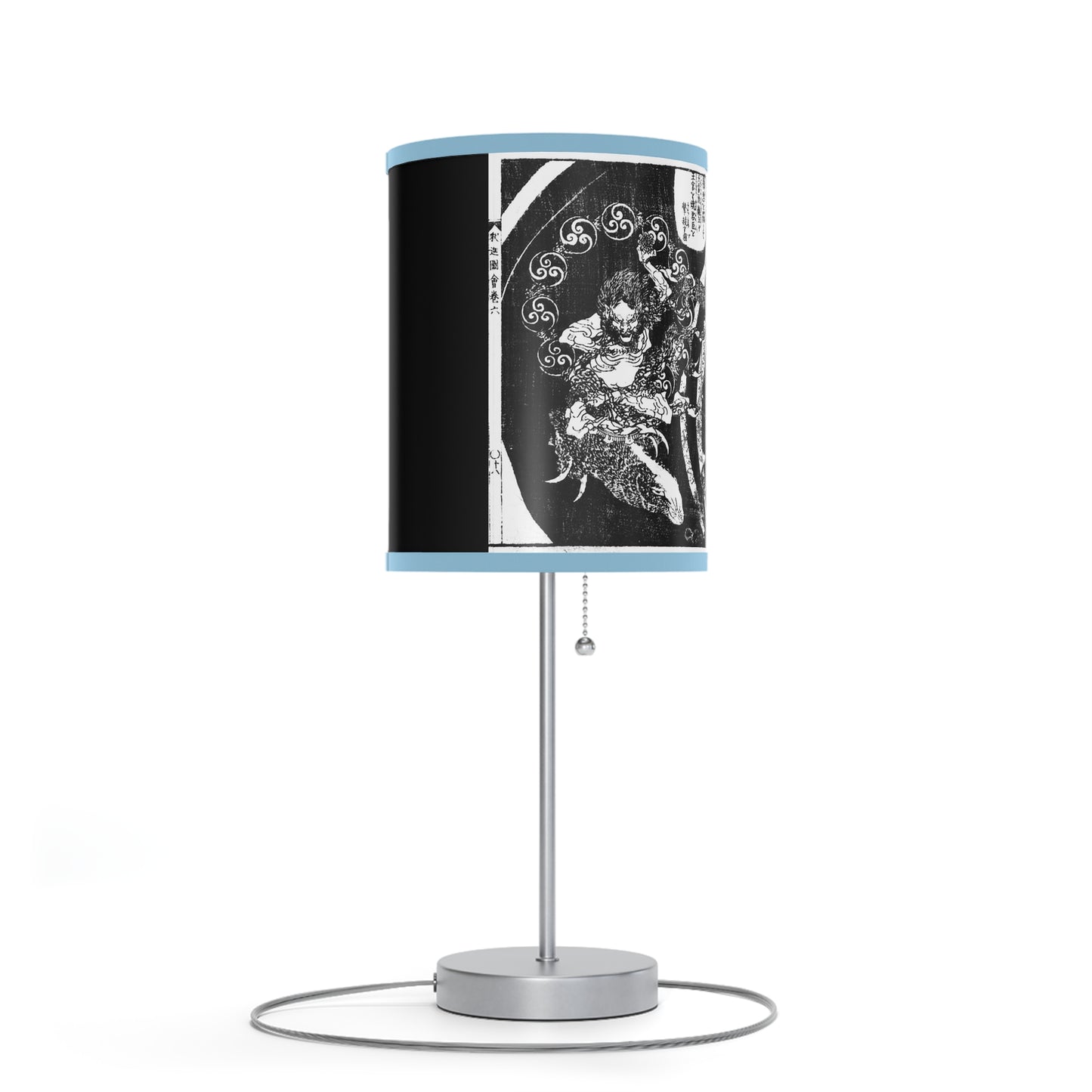 Destruction by Hokusai Japanese Woodcut Lamp