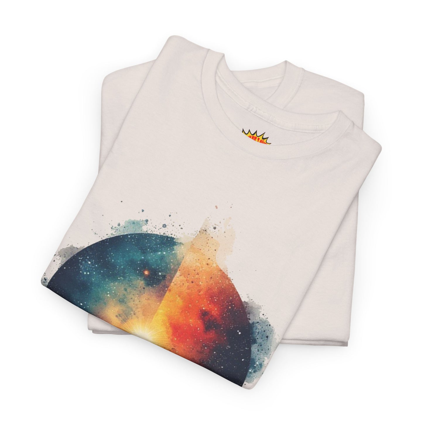 Round Galaxy w/Nebula Graphic Art Tee Shirt *Multiple Colors*
