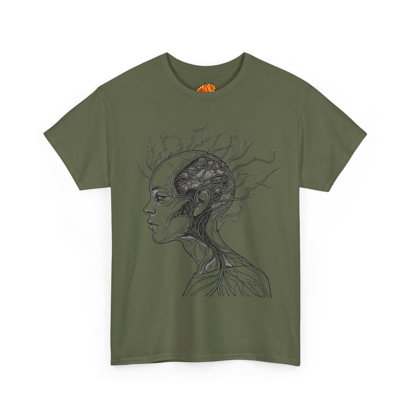 Anatomy Line Drawing Face Graphic Art Tee Shirt *Multiple Colors*