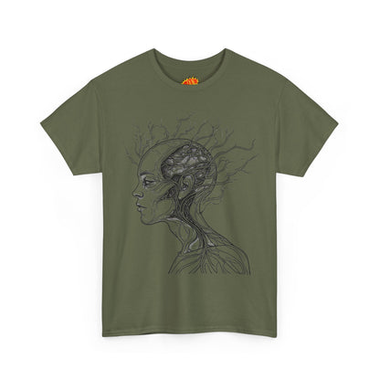 Anatomy Line Drawing Face Graphic Art Tee Shirt
