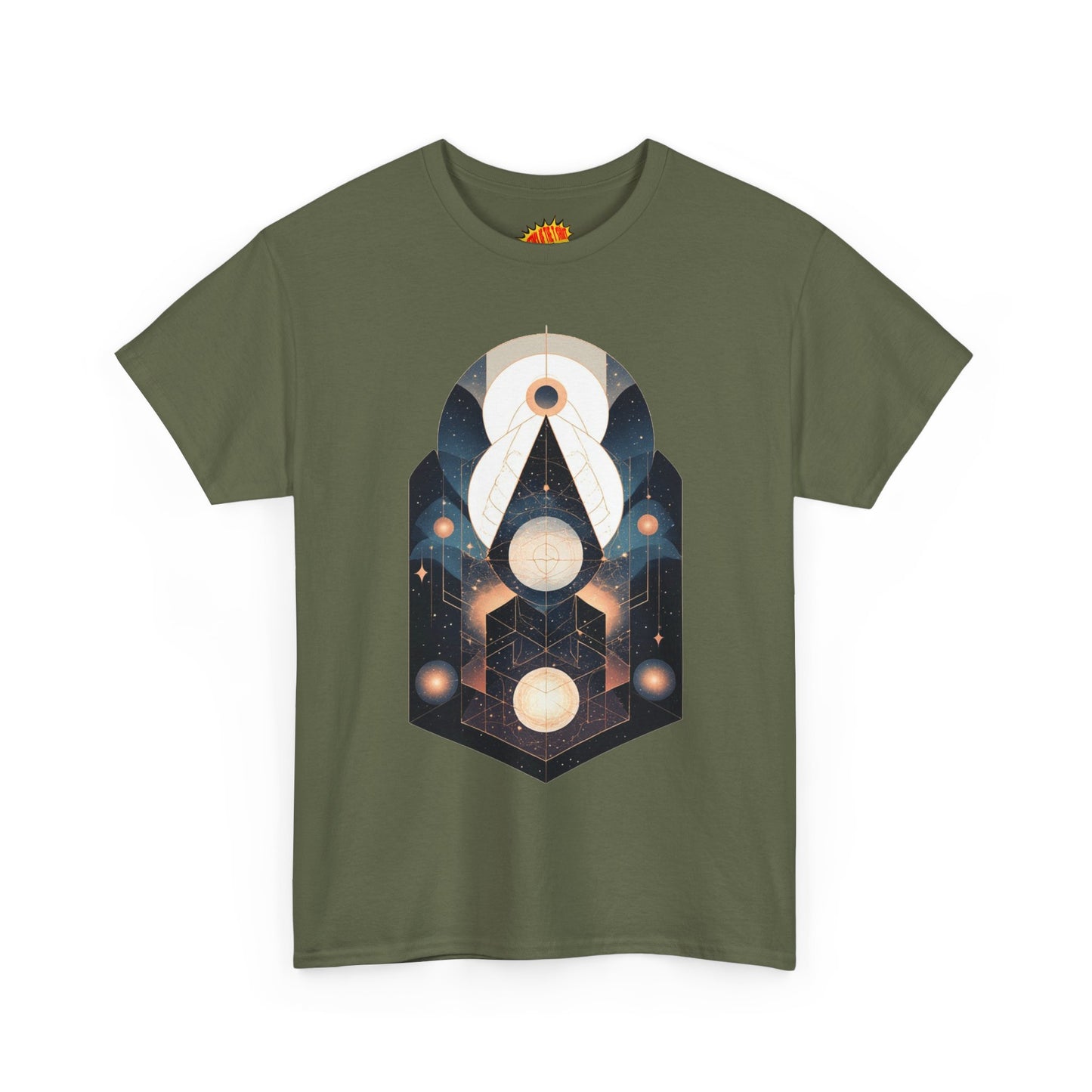Geometric Space Art Pattern Graphic Tee Shirt *Multiple Colors*