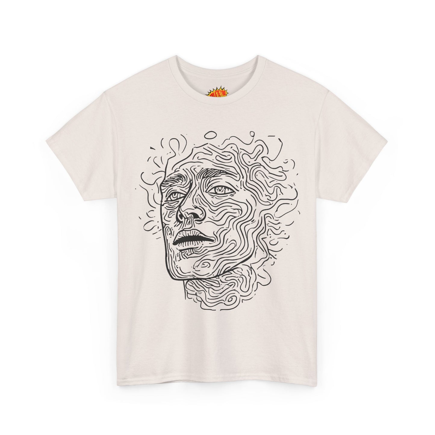 Human Face Line Drawing Portrait Graphic Art Tee Shirt *Multiple Colors*