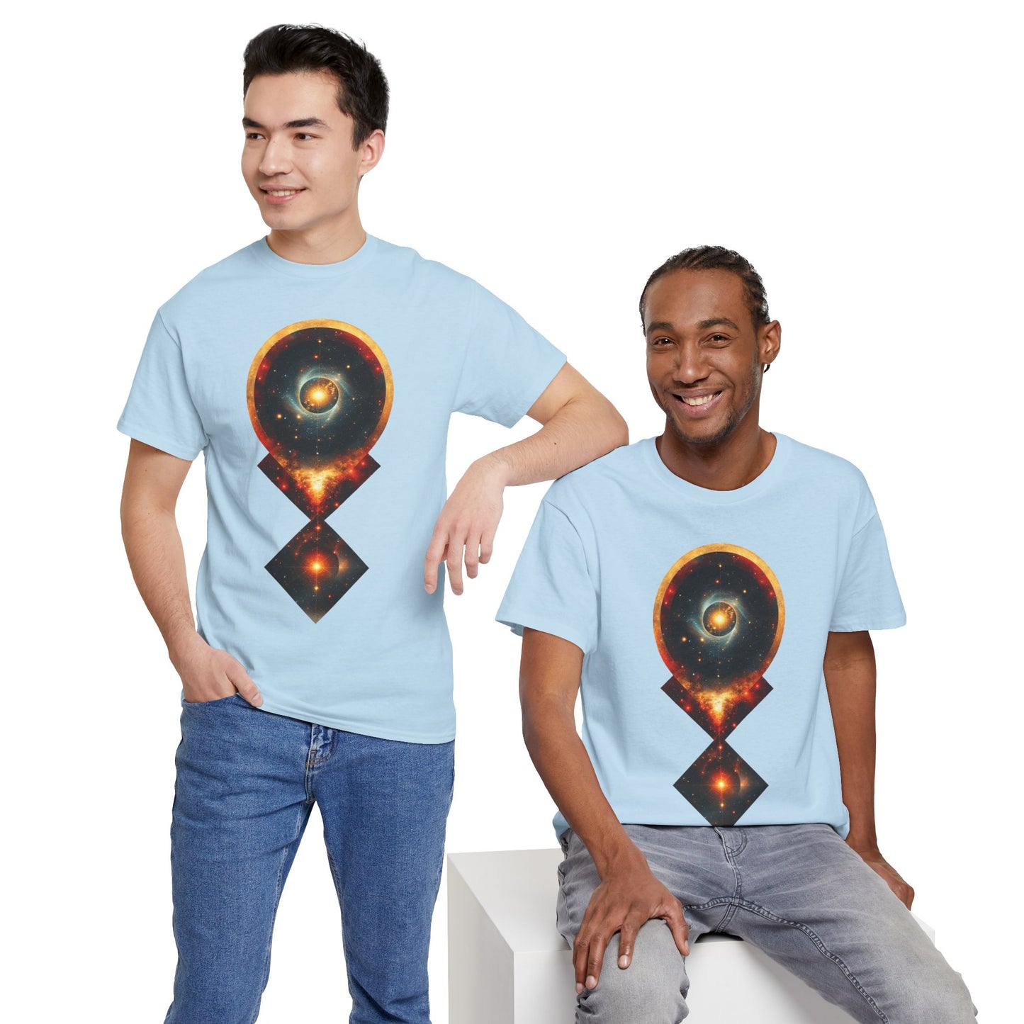 Geometric Space Nebula Graphic Art Tee Shirt *Multiple Colors*