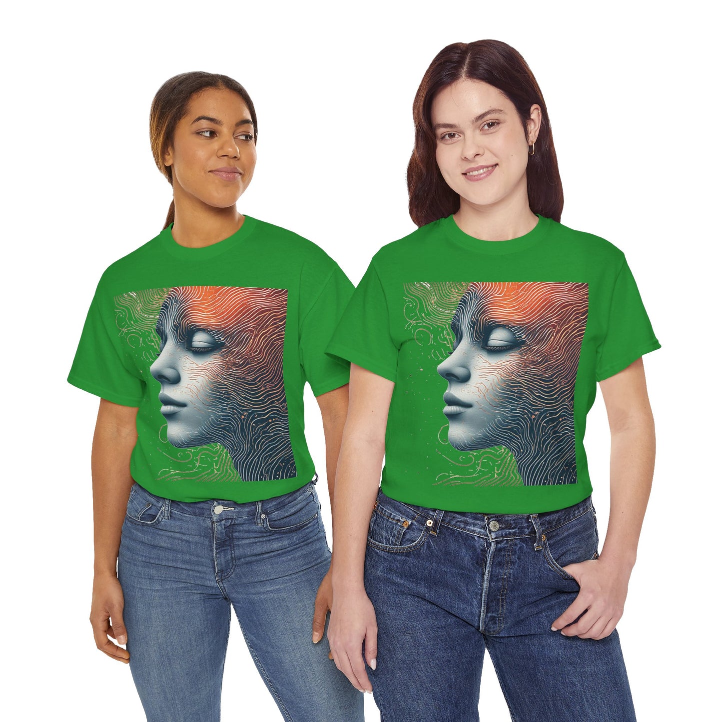 Graphic Art Face Tee Shirt *Multiple Colors*