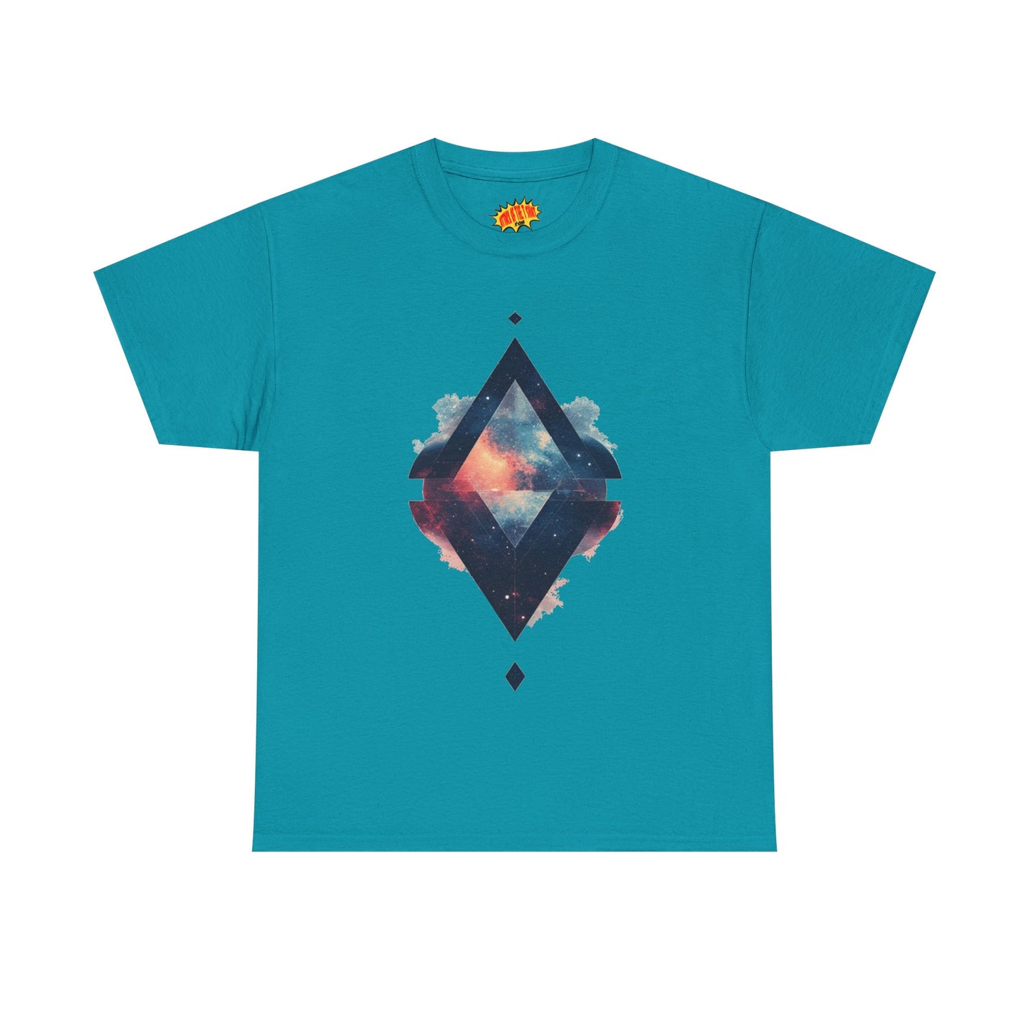 Split Diamond Shape Nebula Graphic Space Art Tee Shirt *Multiple Colors*