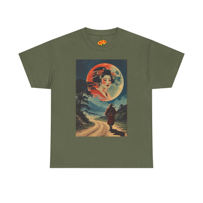 Walking Samurai w/Full Moon Woman T-Shirt