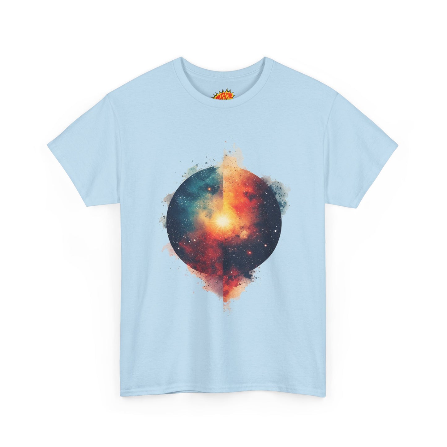 Round Galaxy w/Nebula Graphic Art Tee Shirt *Multiple Colors*