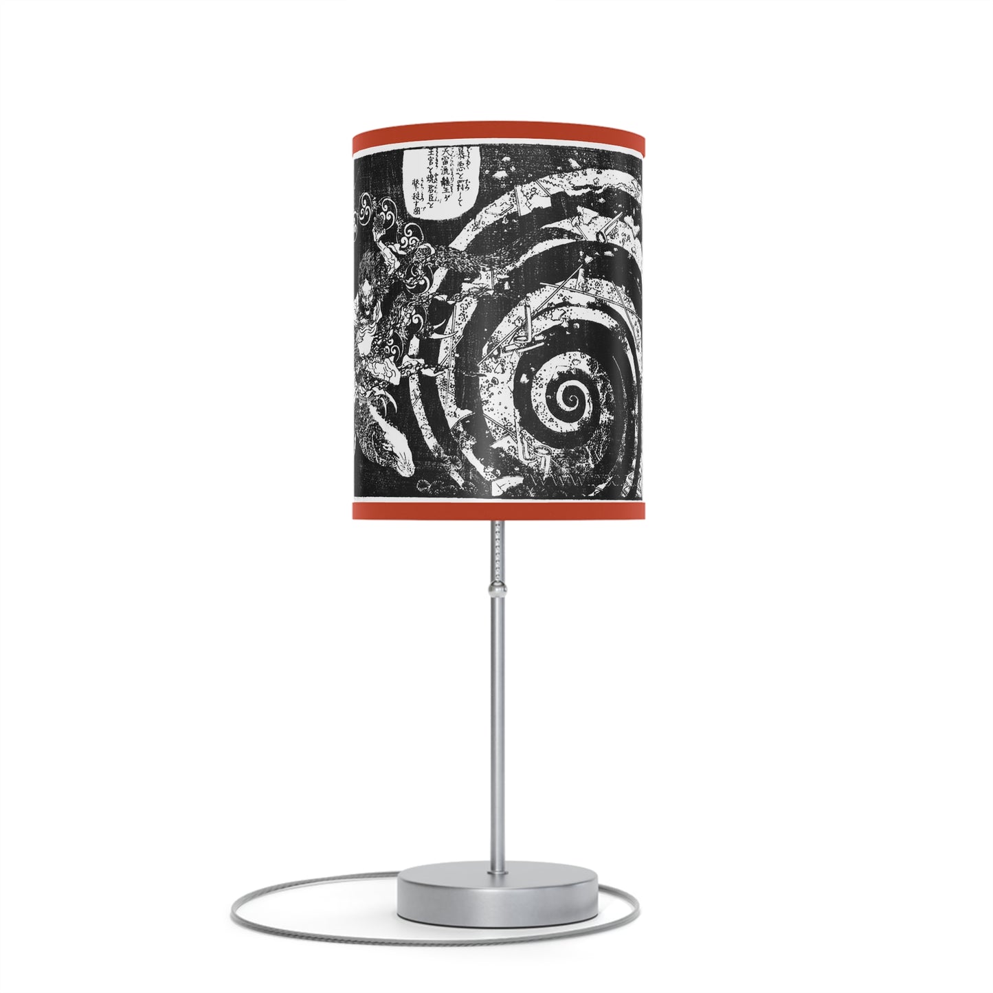 Destruction by Hokusai Japanese Woodcut Lamp