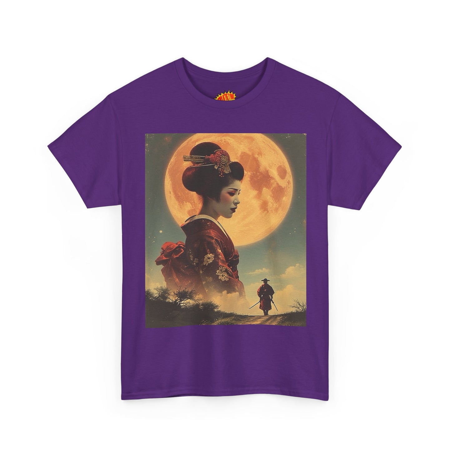 Geisha & Samurai w/Blood Moon T-Shirt *Multiple Colors*
