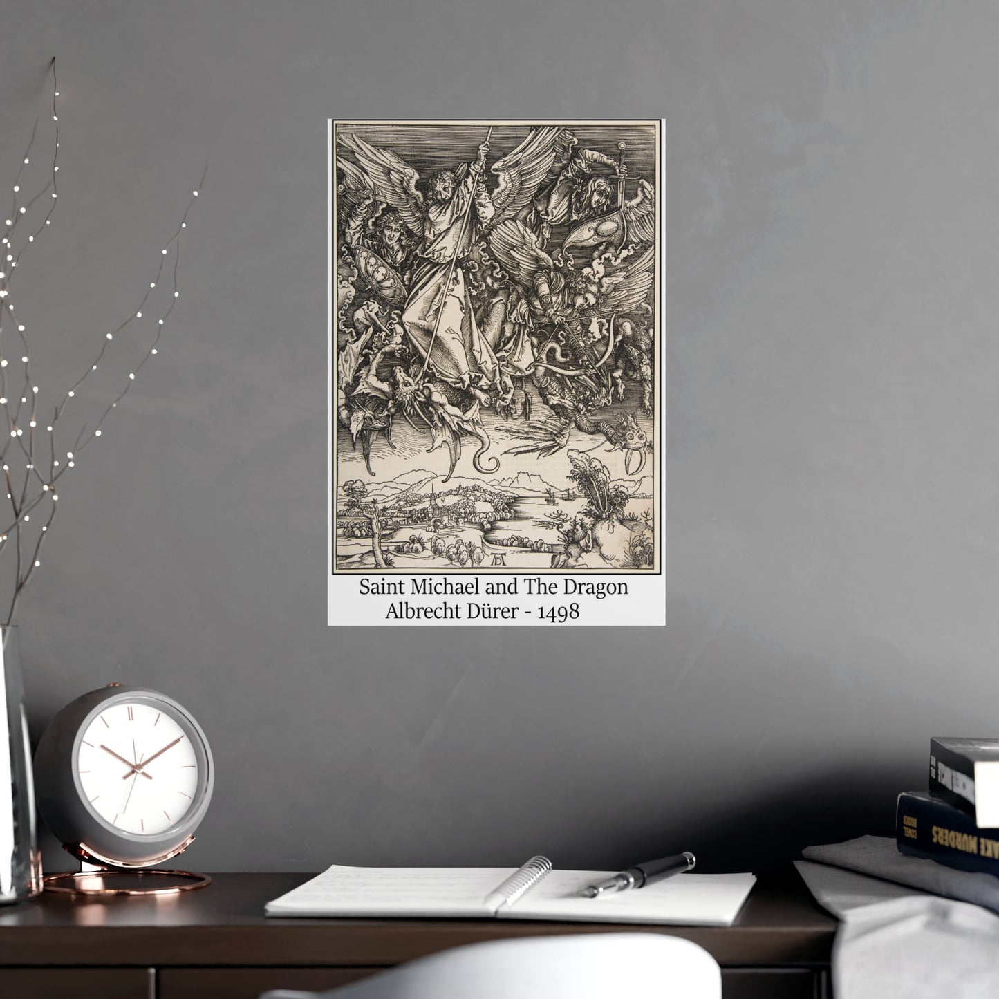 Saint Michael and The Dragon - Albrecht Dürer, 1498