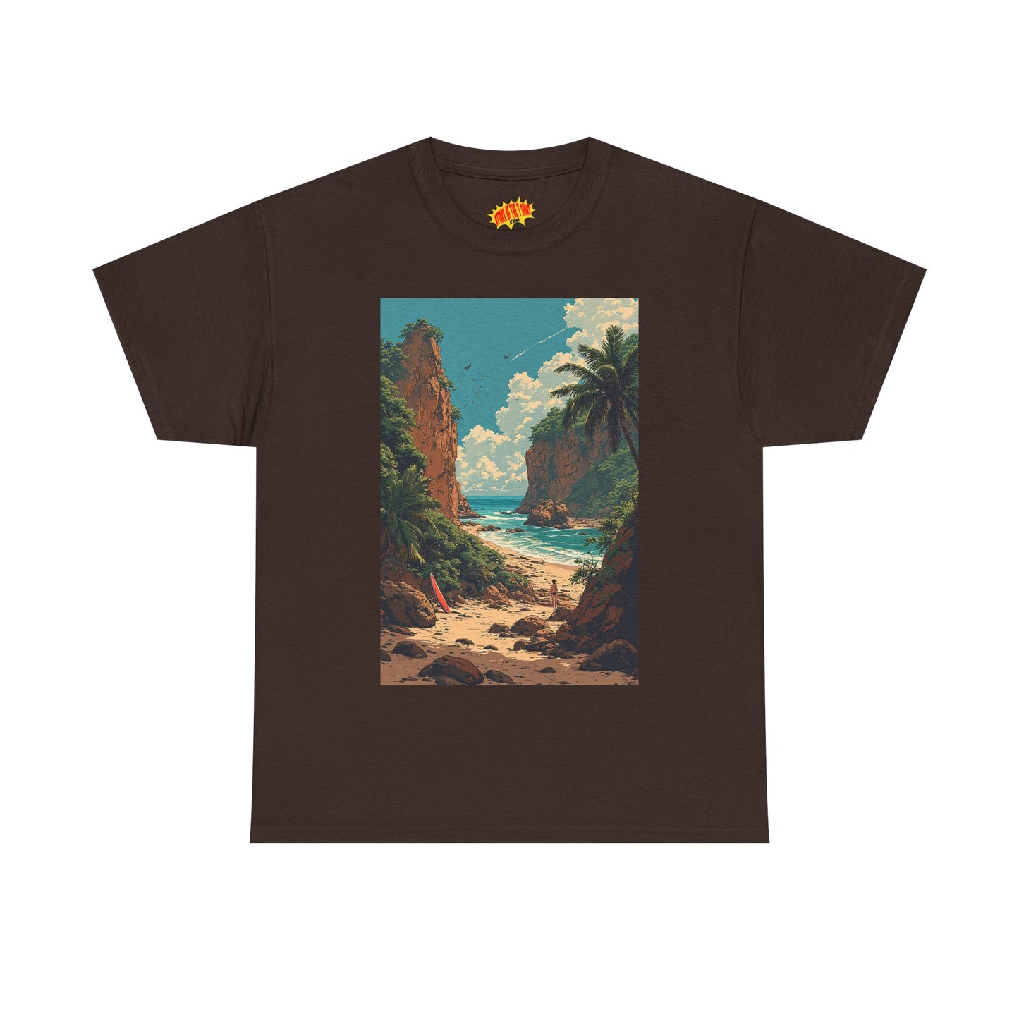 Modern Style Tropical Cliffs Scene T-Shirt *Multiple Colors*