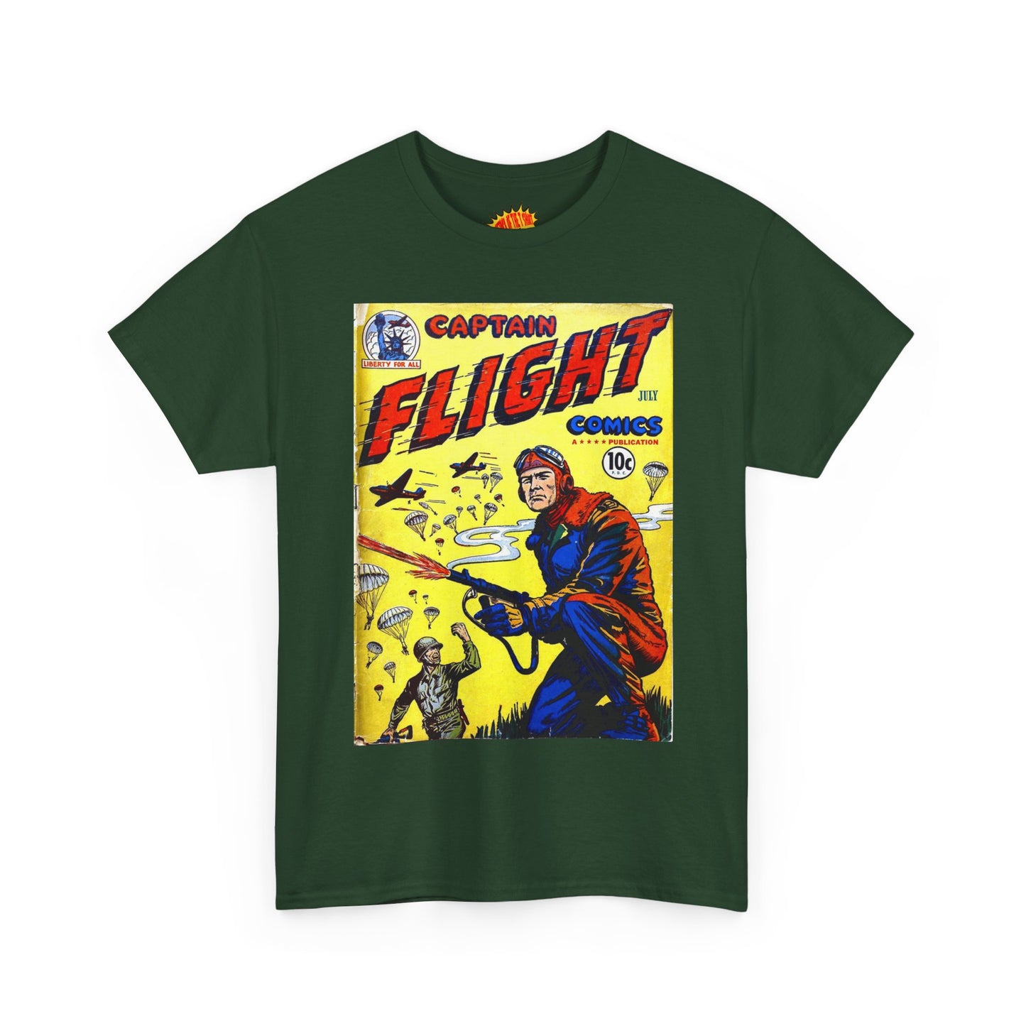 Captain Flight July Comic Tee Shirt *Multiple Colors*