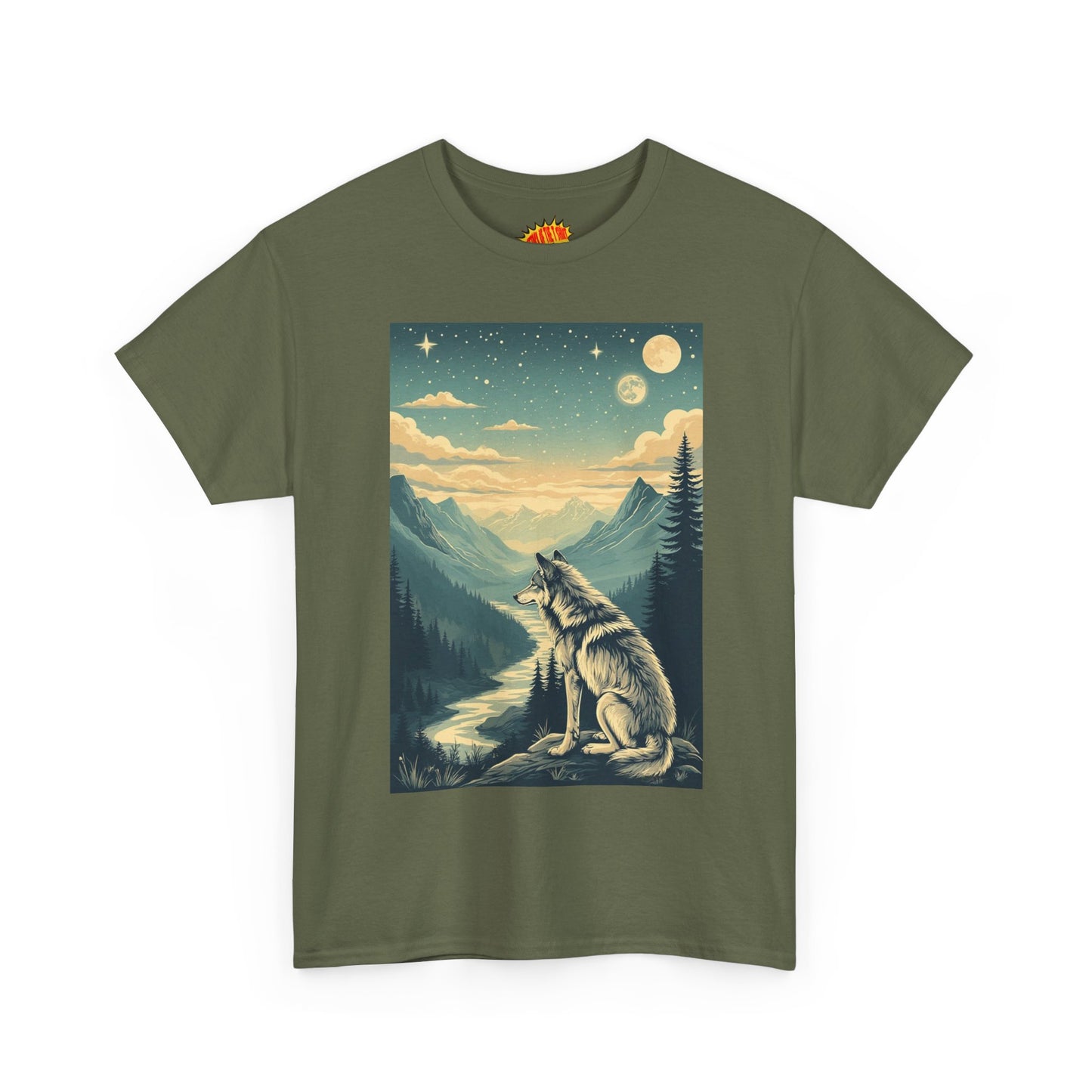 Mountain Wolf Scene T-Shirt *Multiple Colors*