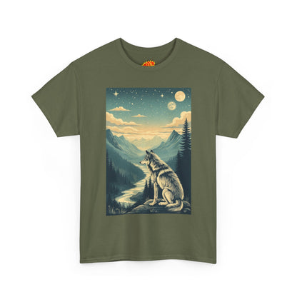 Mountain Wolf Scene T-Shirt