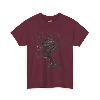 Anatomy Line Drawing Face Graphic Art Tee Shirt