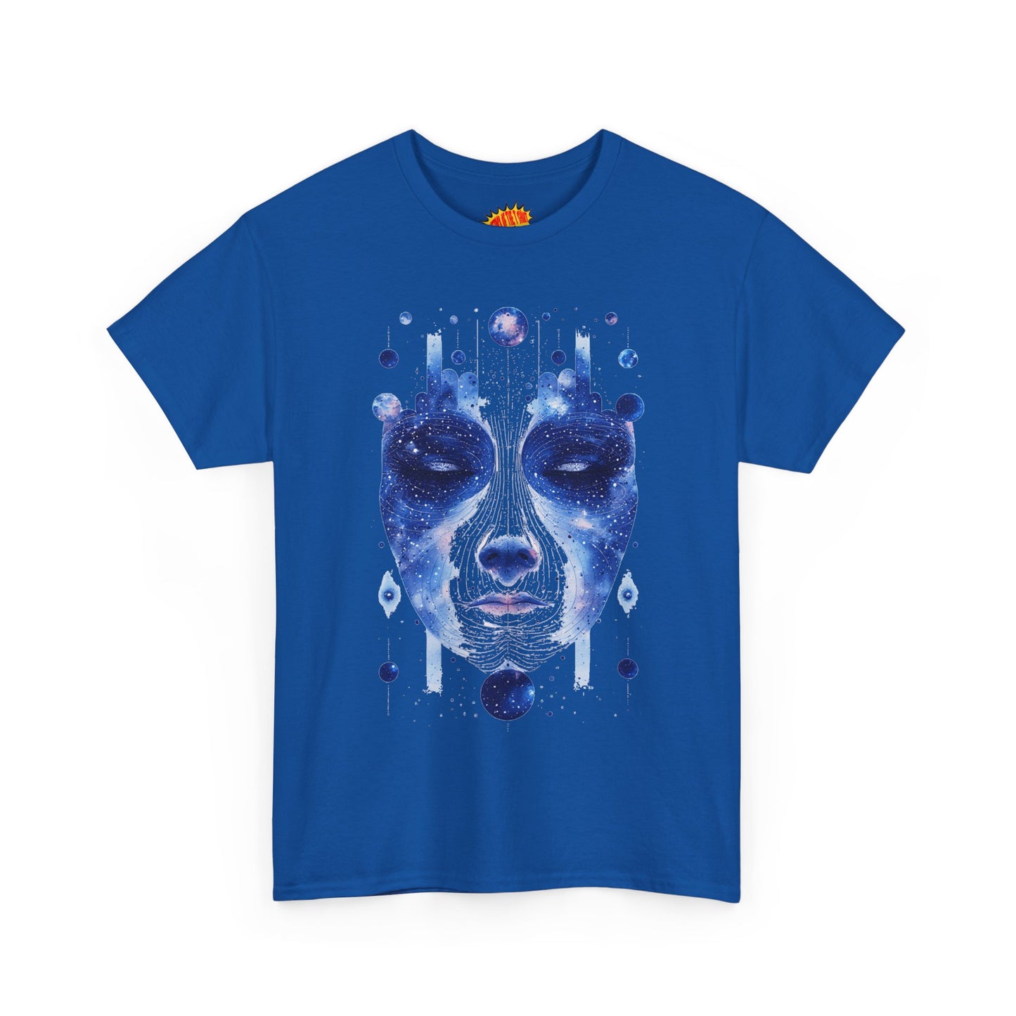 Cosmic Face Galaxy Graphic Space Art Tee Shirt *Multiple Colors*