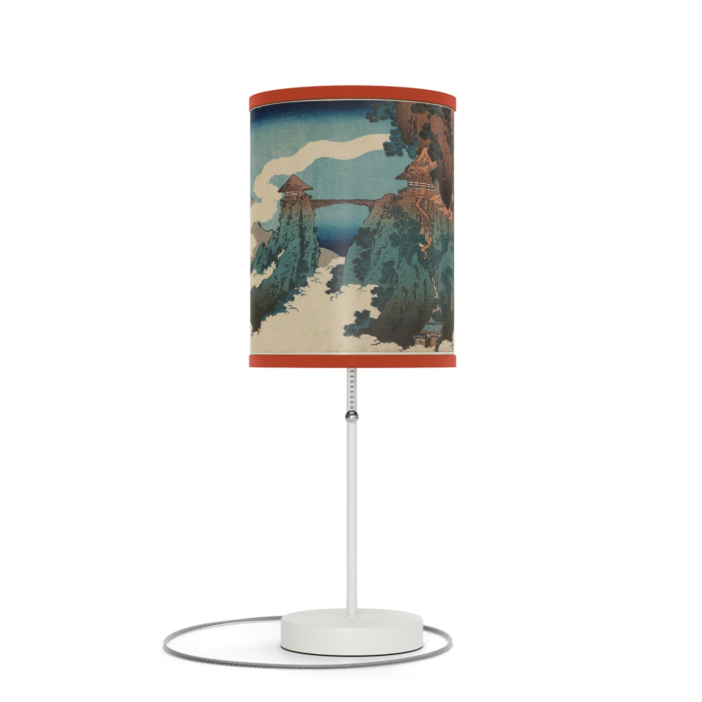Hanging Cloud Bridge Japanese Woodcut Lamp