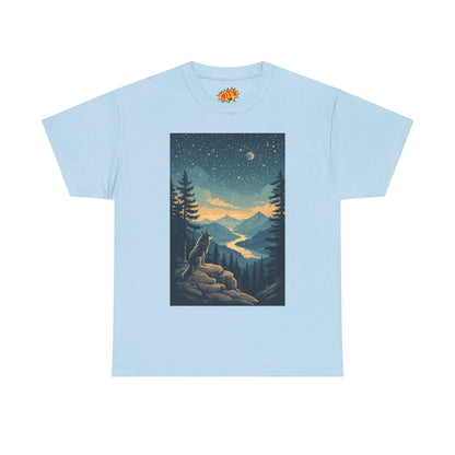 Mountain Wolf Starry Night T-Shirt