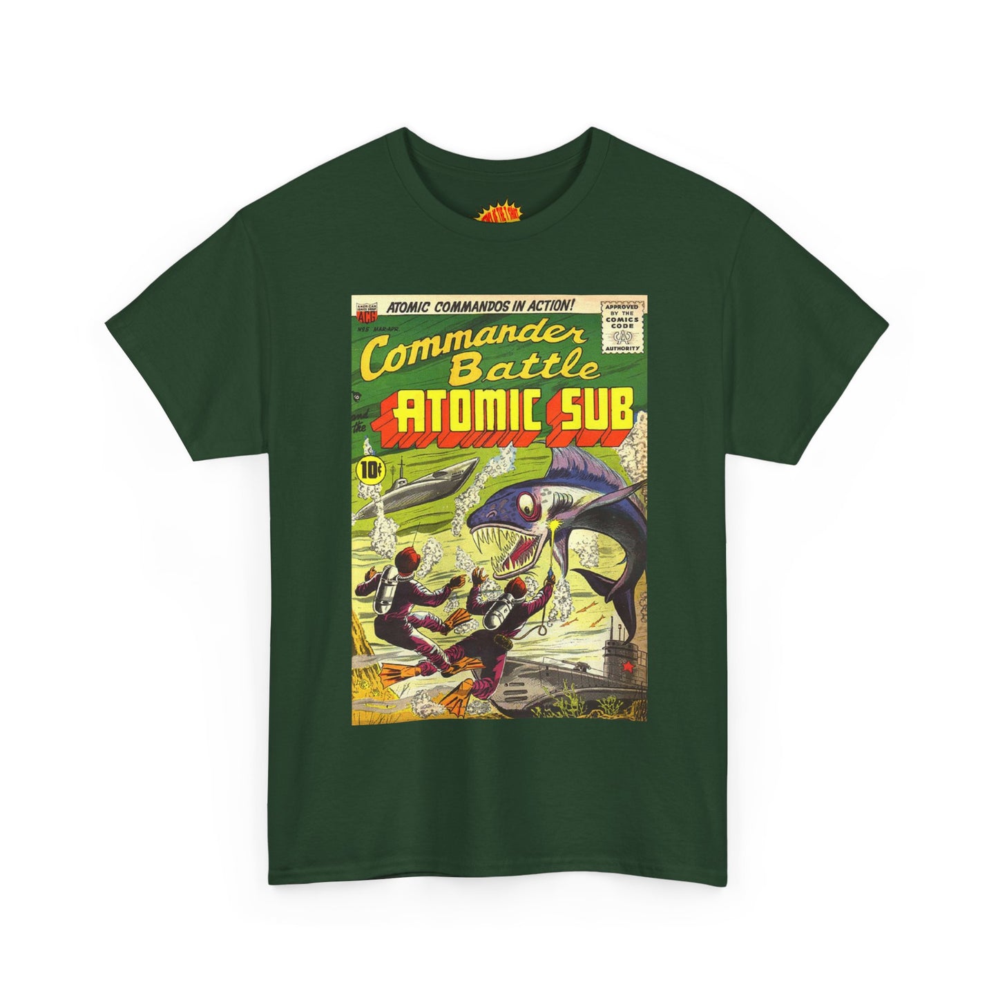 Commander Battle Atomic Sub Comic No. 5 Tee Shirt *Multiple Colors*