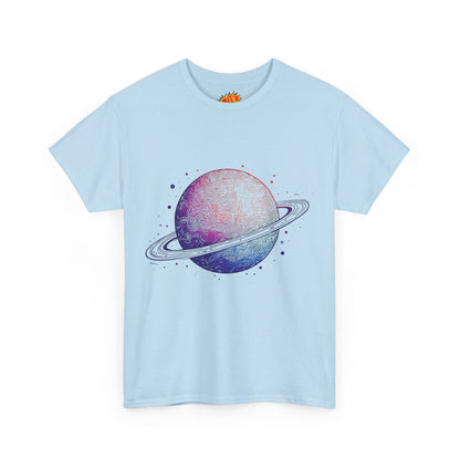 Space Art Ringed Planet Graphic Tee Shirt